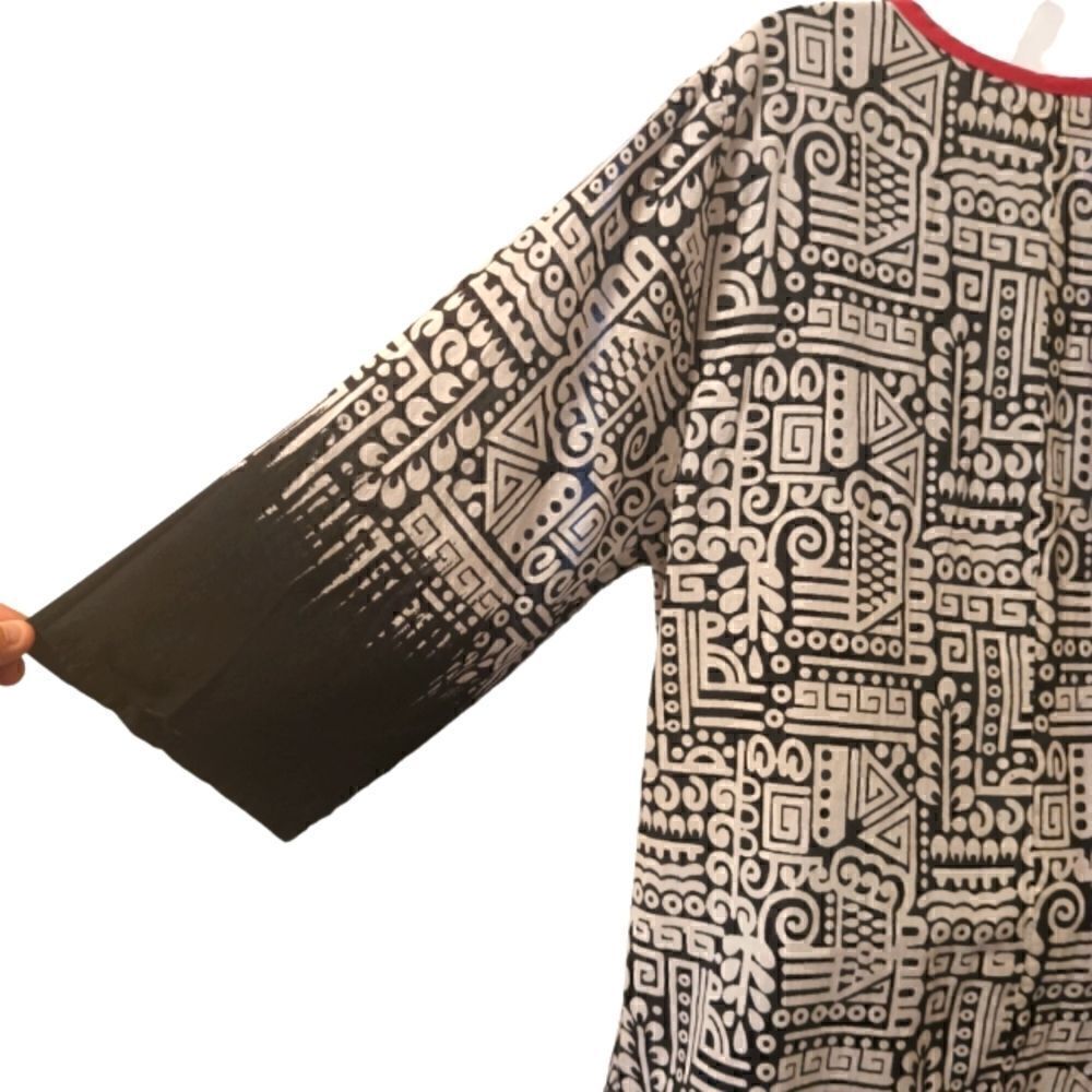 Shiraleah Chicago black white lightweight cotton tunic size M - Picture 6 of 7
